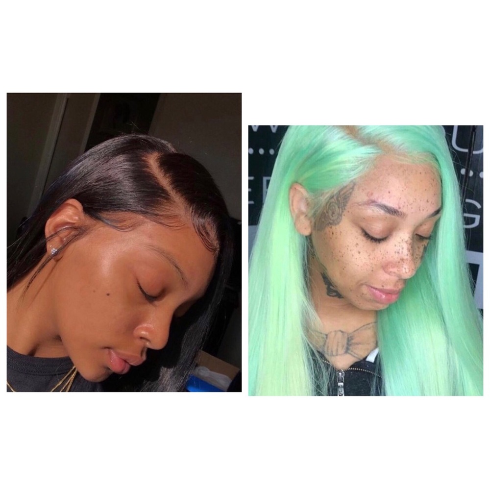 TWO FULL LACE WIGS.